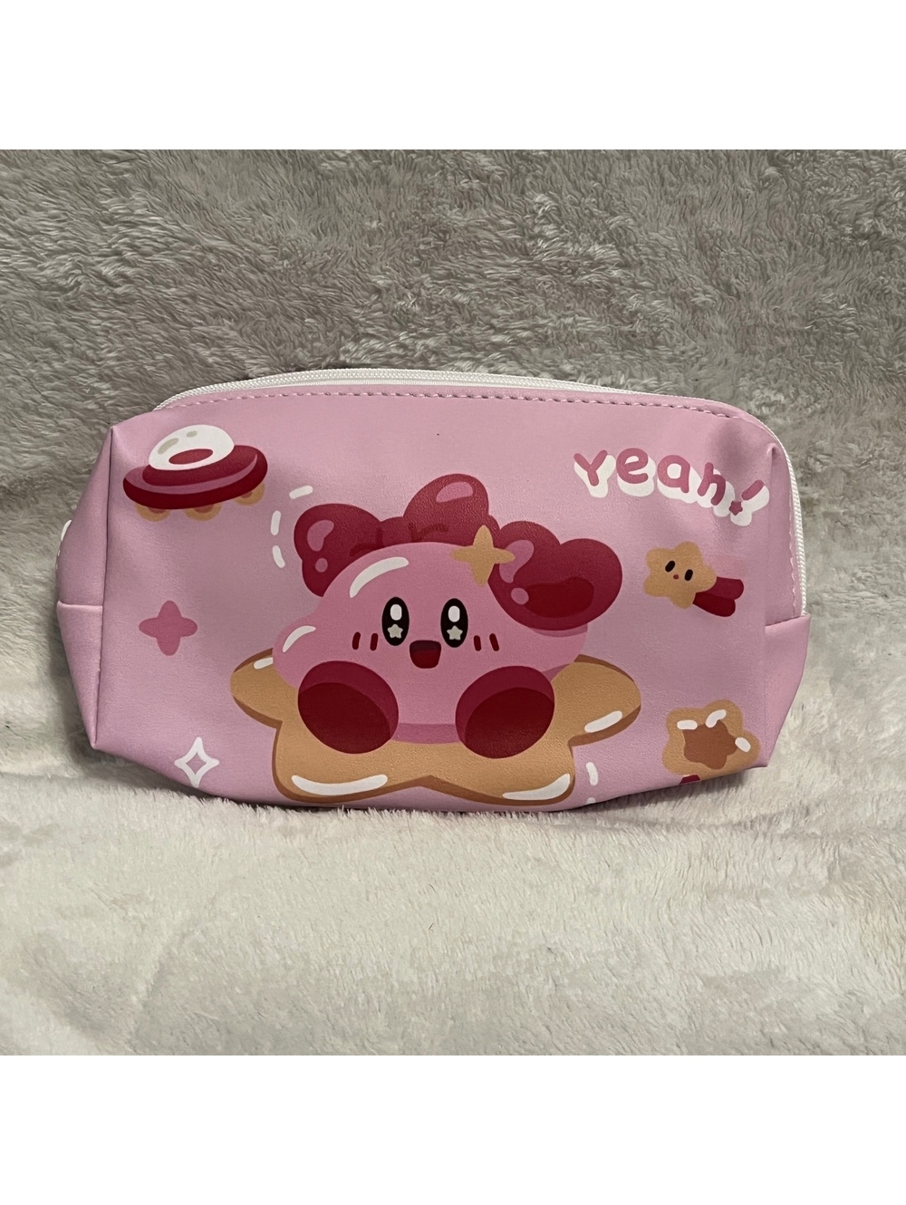 Kirby pink zip pouch